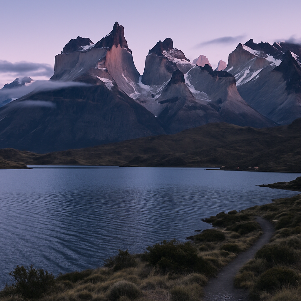 Blue Hour Over Torres Del Paine Cuernos Paint by diamonds kits