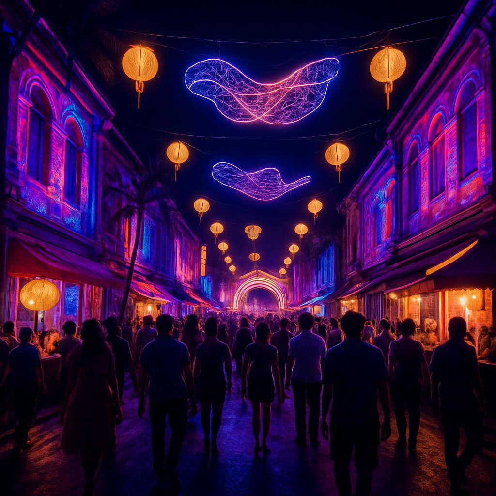 Singapore Night Festival Singapore paint by diamonds