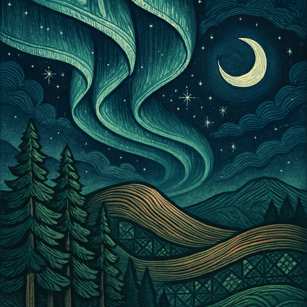 Aurora Loom Over Cedar Ridge paint by color