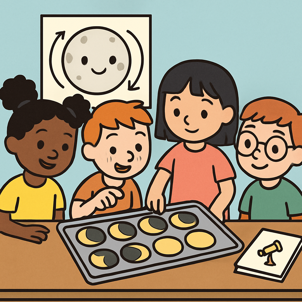 Moon Phases Pancake Party painting diamond kit