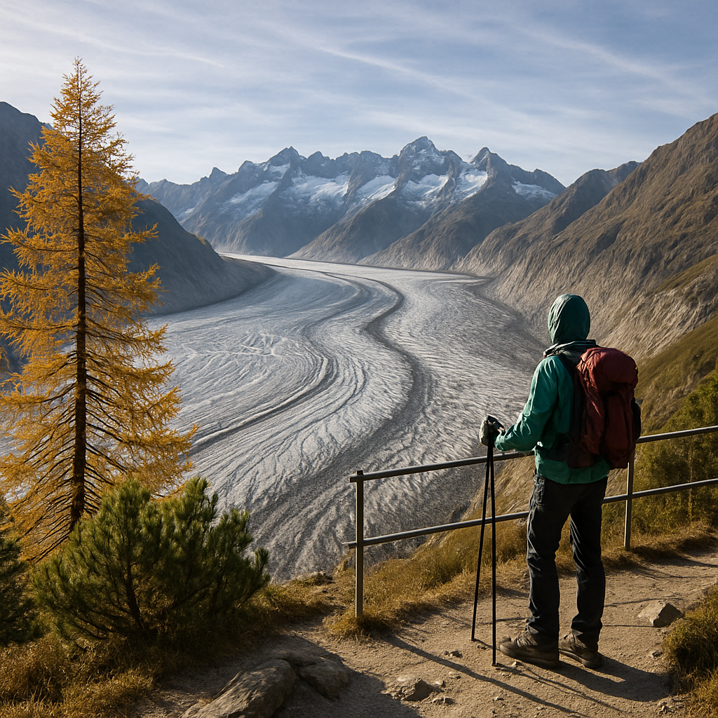 Aletsch Glacier Overlook With Spring Meltwater painting diamond kit
