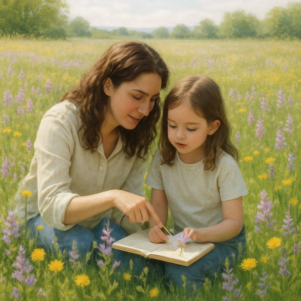 Wildflower Lessons: Her Voice In The Meadow Wind paint by diamonds