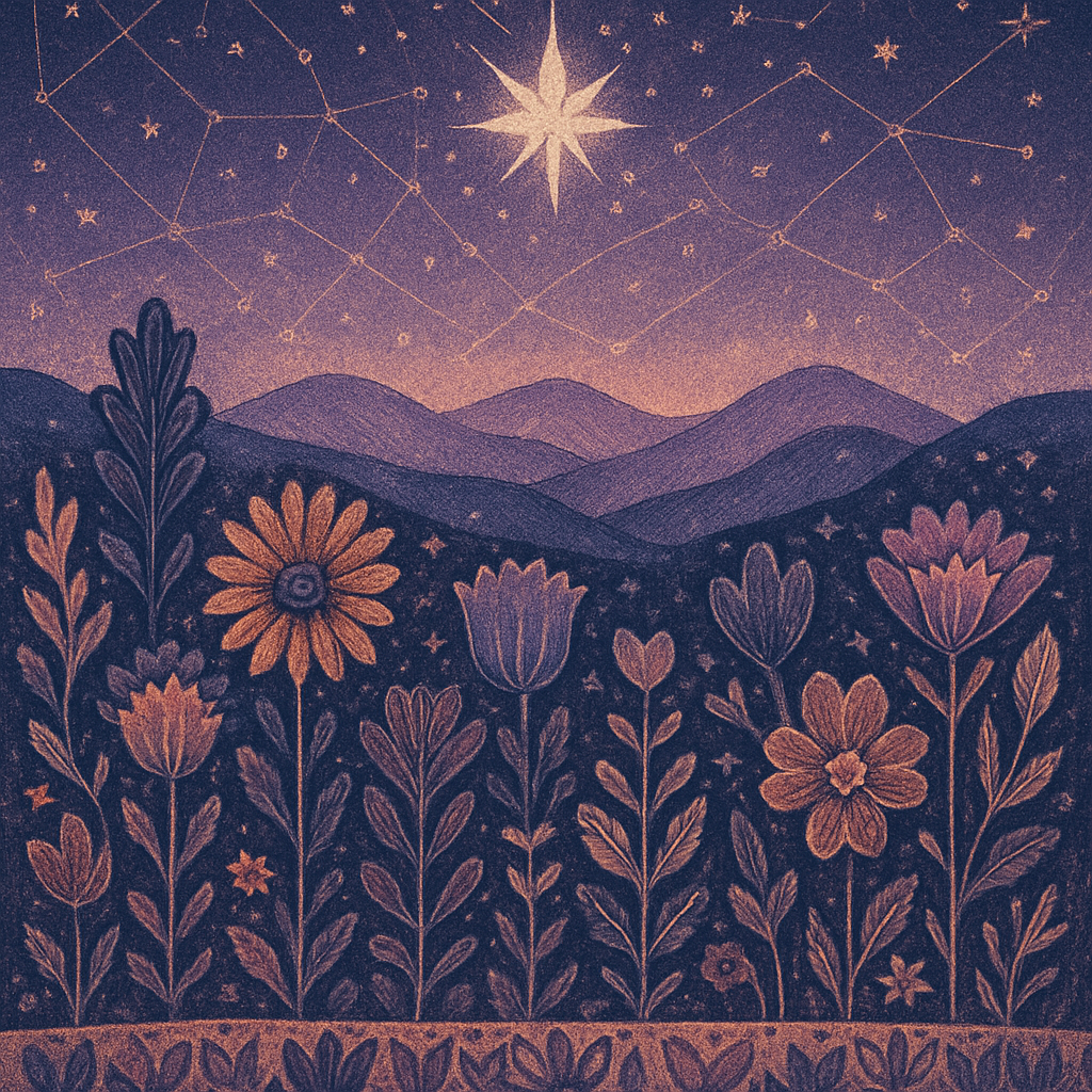 Constellation Meadow At Lavender Dusk DIY paint by diamonds