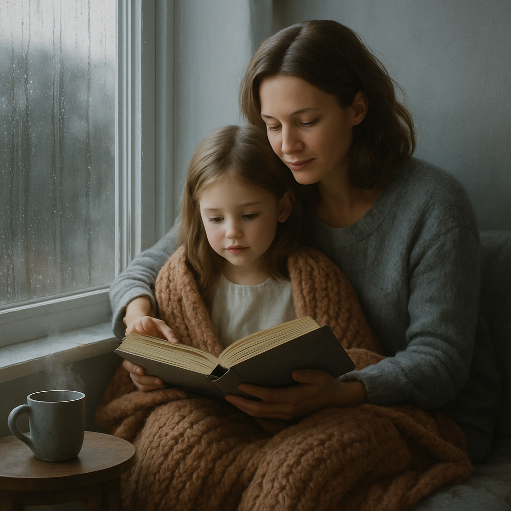 Rainy Window Lullaby: A Story Shared In The Soft Gray Hours paint by diamonds