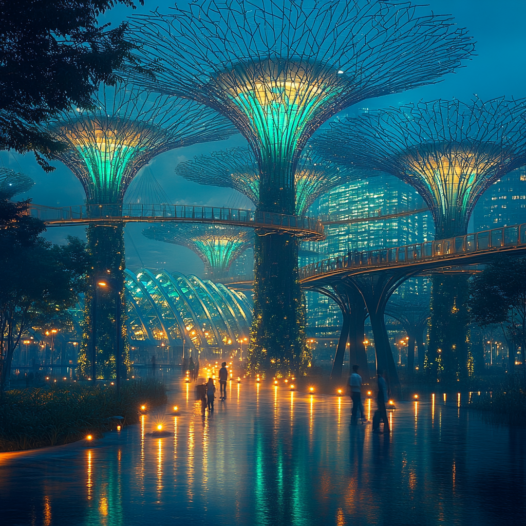 Gardens By The Bay painting diamond kit