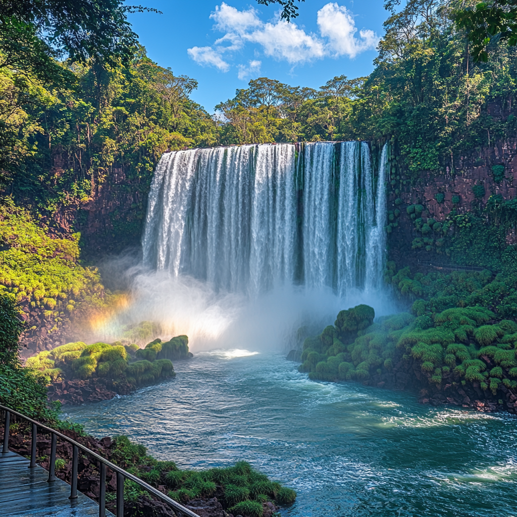 Iguazu Falls paint by color