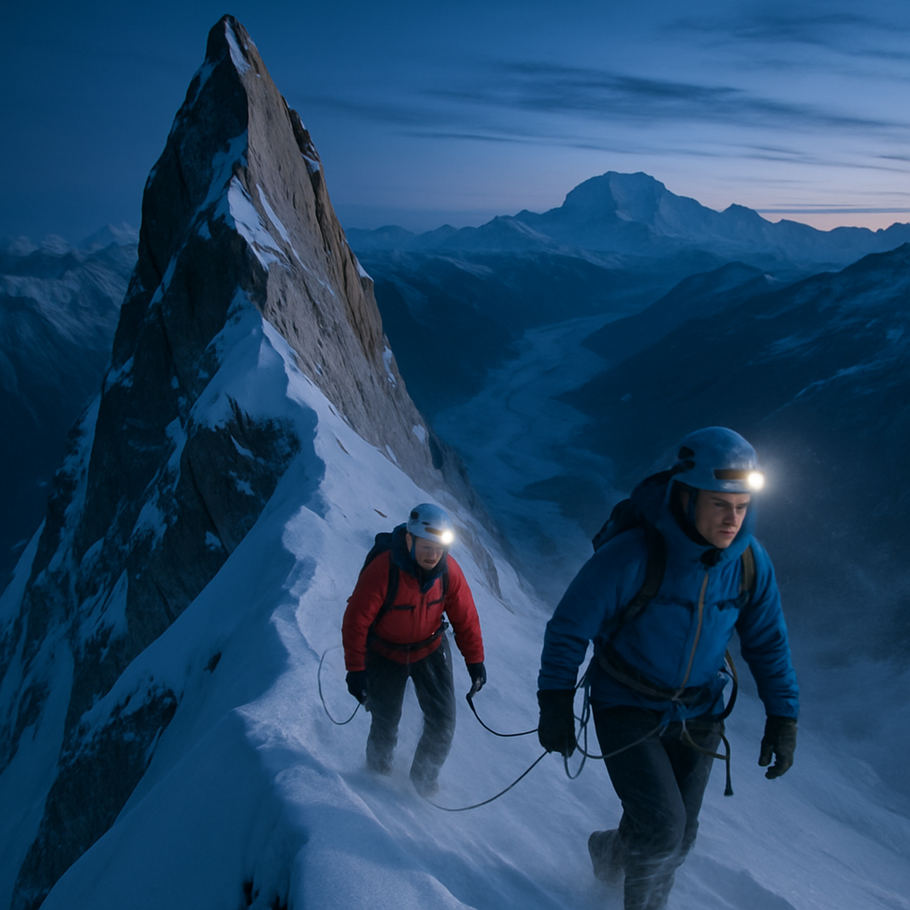 Blue Hour On The Aiguille Du Midi Ridge painting diamond kit