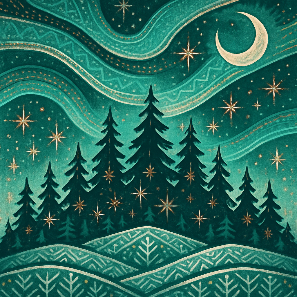 Aurora Loom Over Pine Ridge Painting by diamonds kit