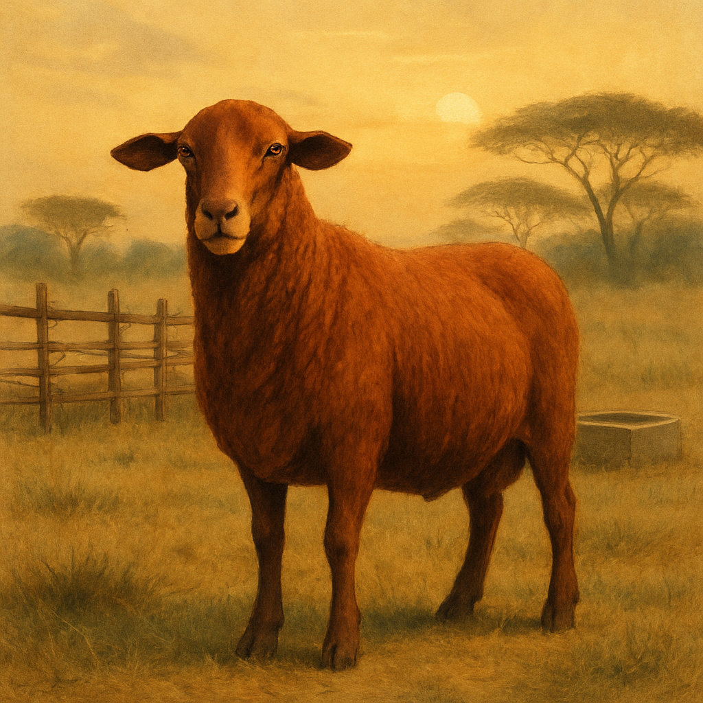 Red Maasai Sheep Kenya And Tanzania DIY paint by diamonds
