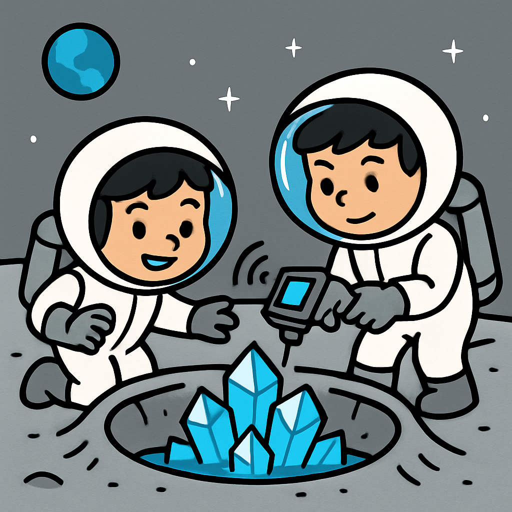 Moon Base Water Ice Hunt painting diamond kit