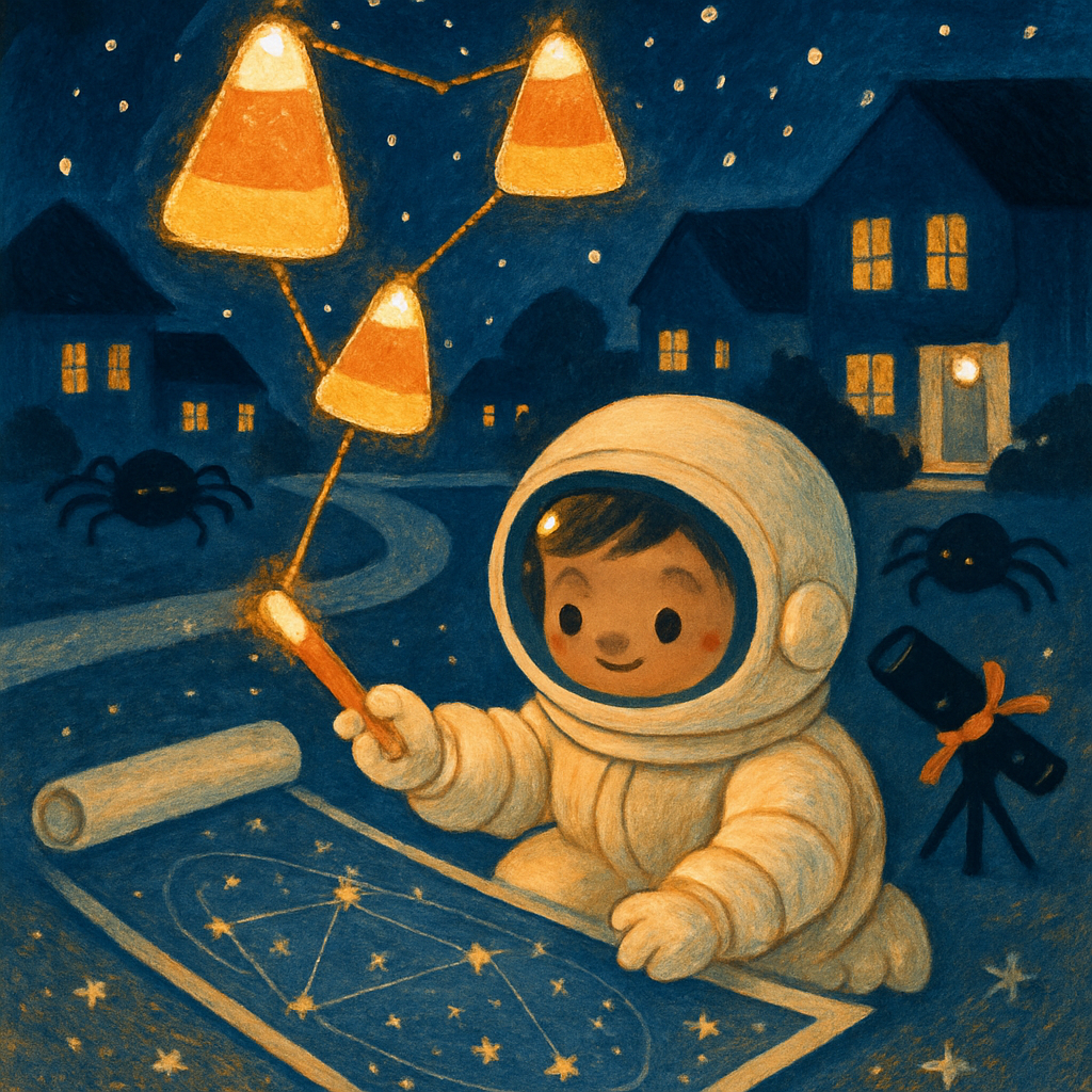 Candy Corn Constellation Cartographer Paint by diamonds art