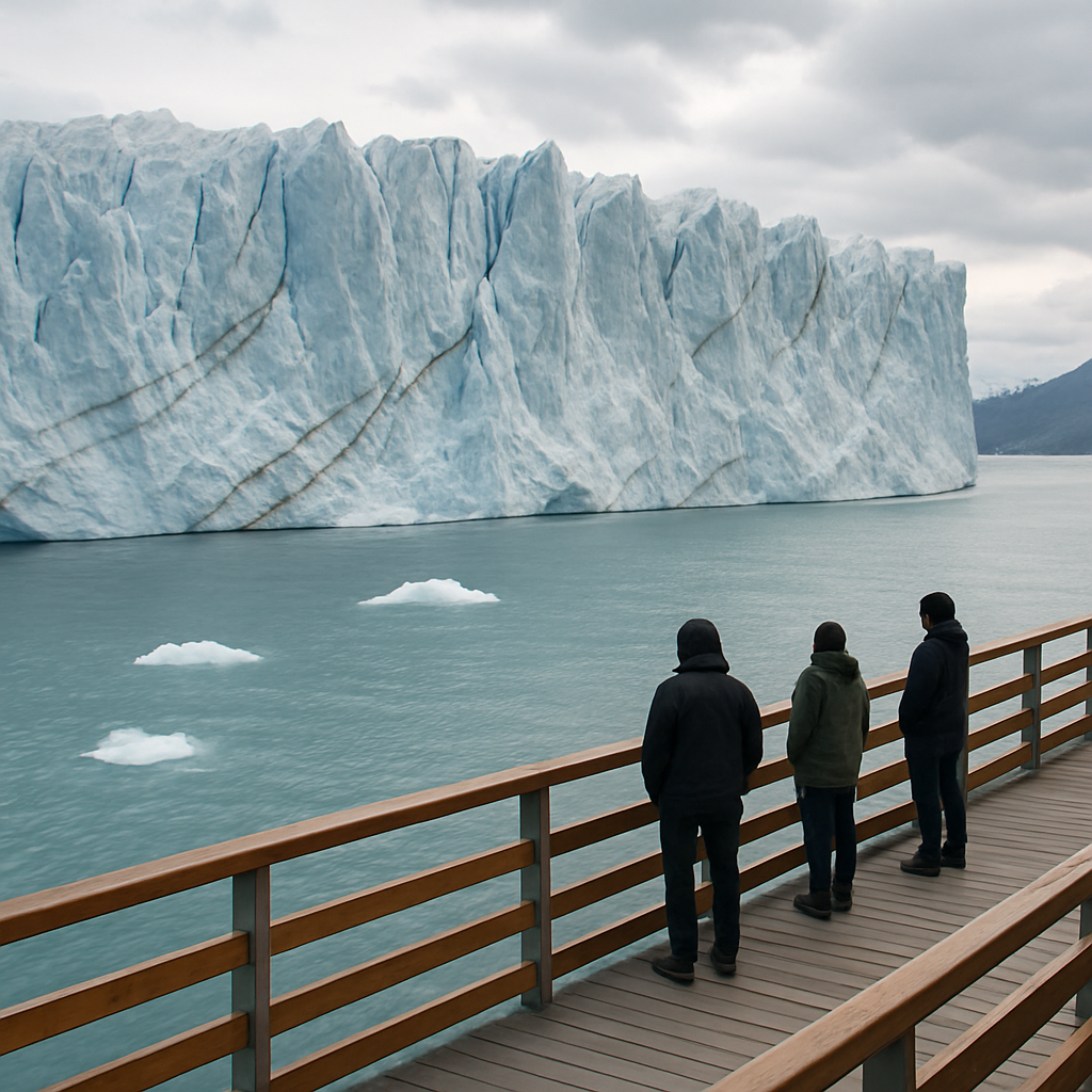 Perito Moreno Ice Front In Patagonian Wind paint by color