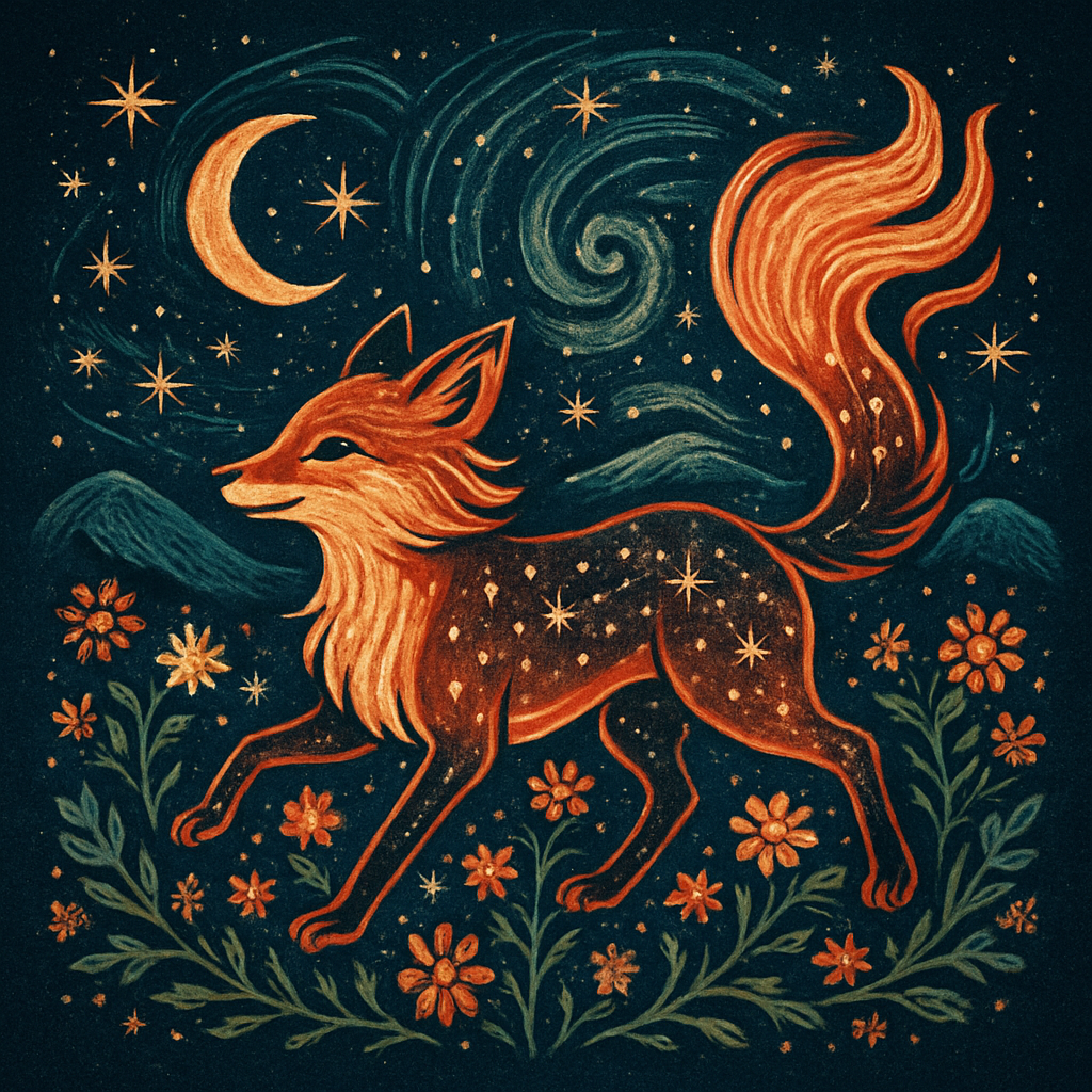 Ember Crown Fox Of The Spiral Meadow DIY paint by diamonds