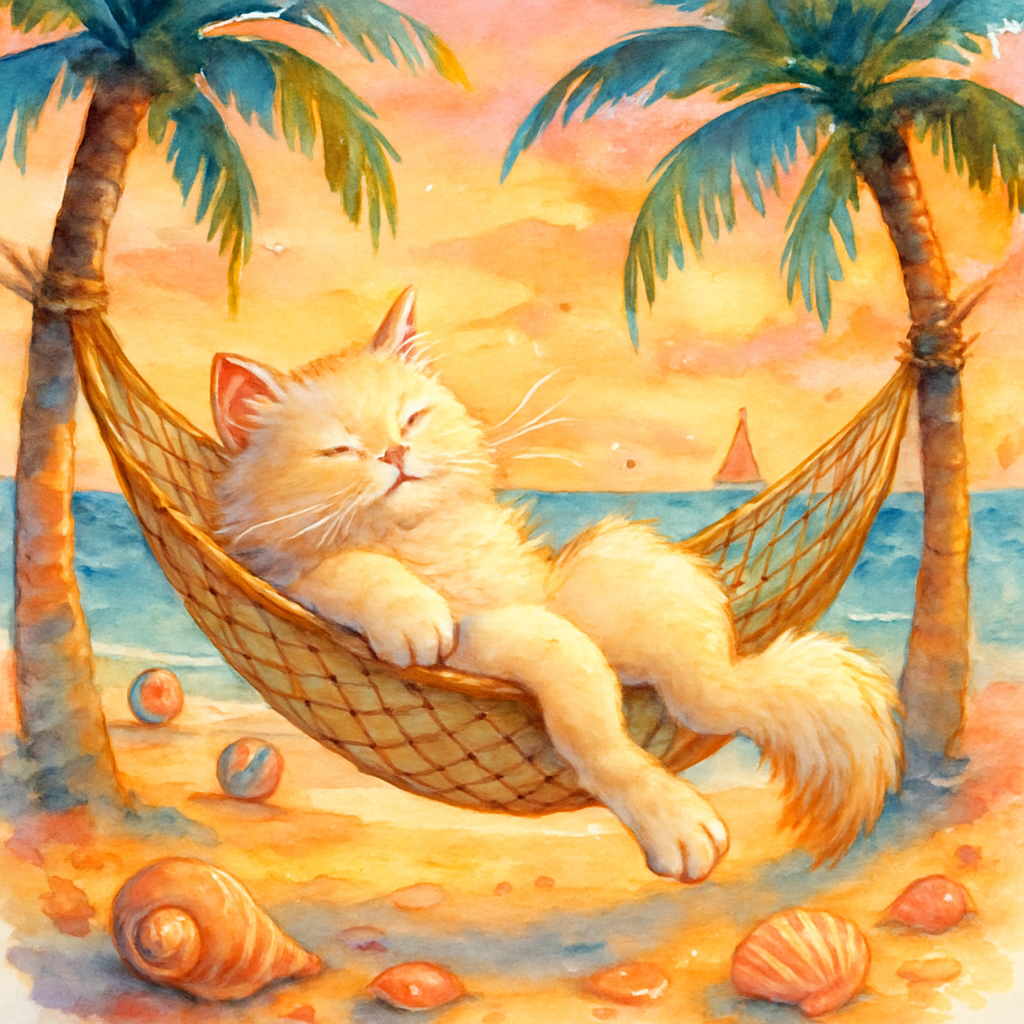 Hammock Siesta Under Mango Skies Paint by diamonds art