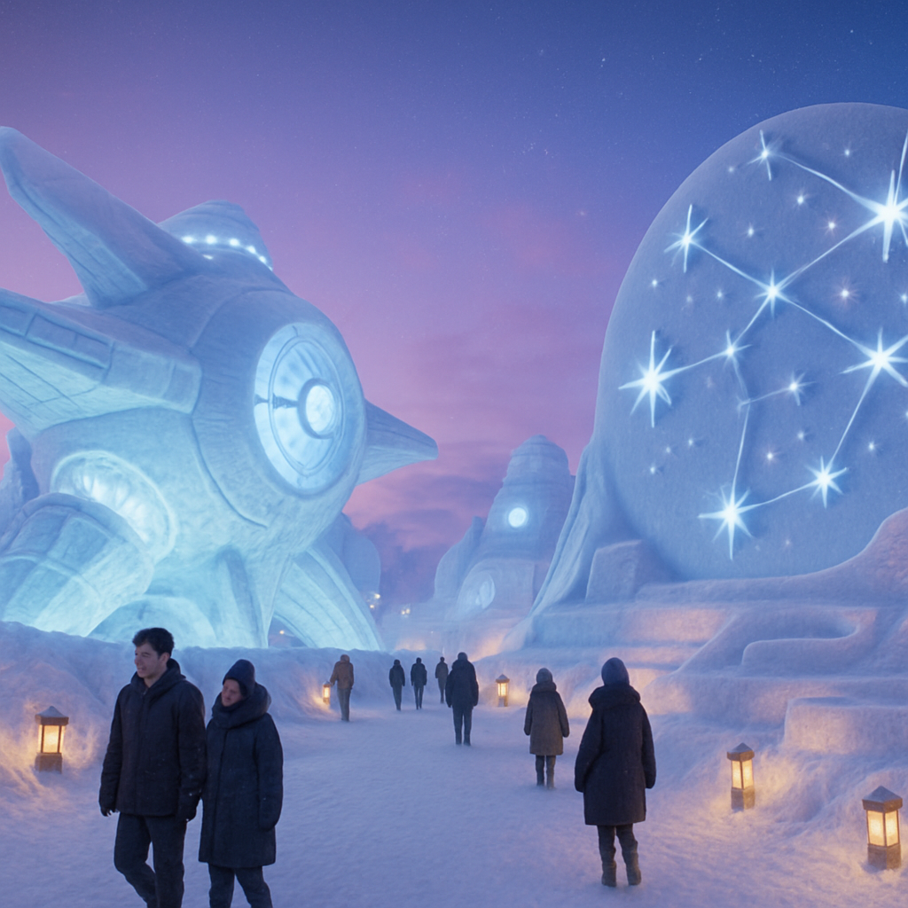 Sapporo Snow Festival In Sapporo Japan paint by diamond