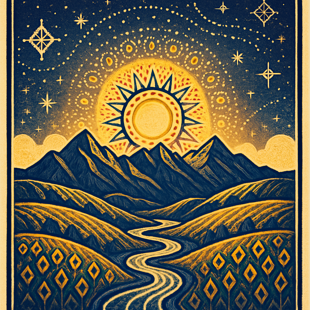 Sunwheel Meadow At The Edge Of The Milky Ridge paint by diamond