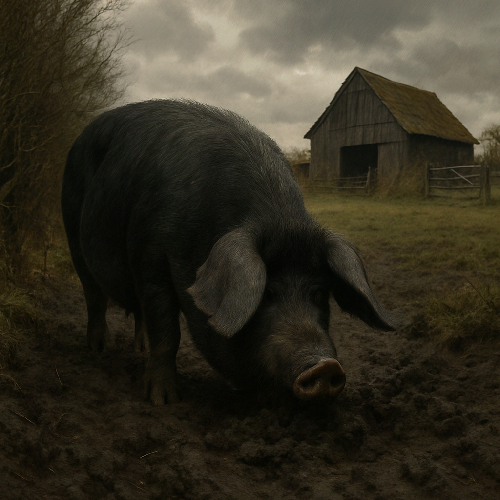 Large Black Pig United Kingdom paint by color