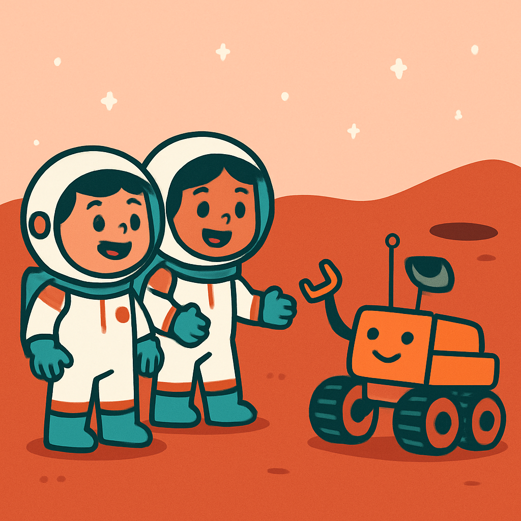 Rover Friends On The Red Planet Painting by diamonds kit