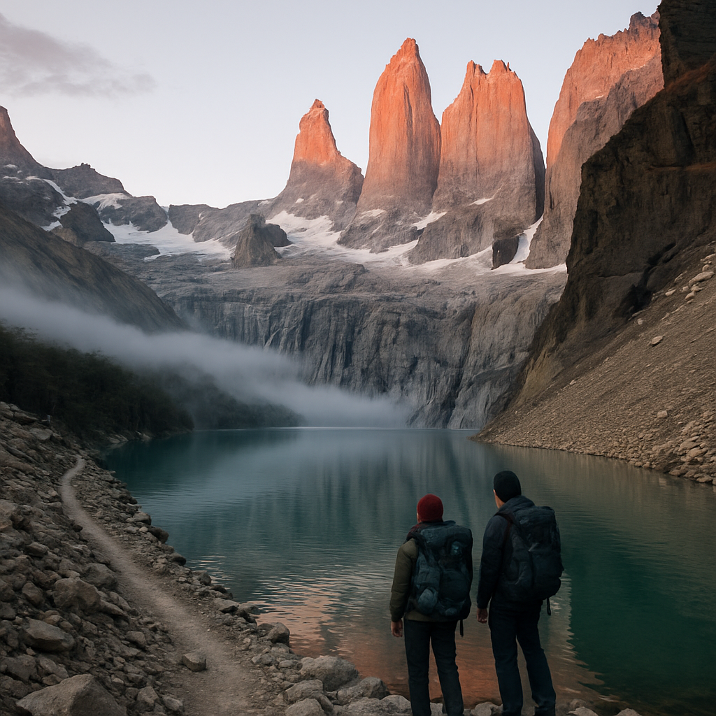 Dawn Over Torres Del Paine From Mirador Base Las Torres diamonded painting kits