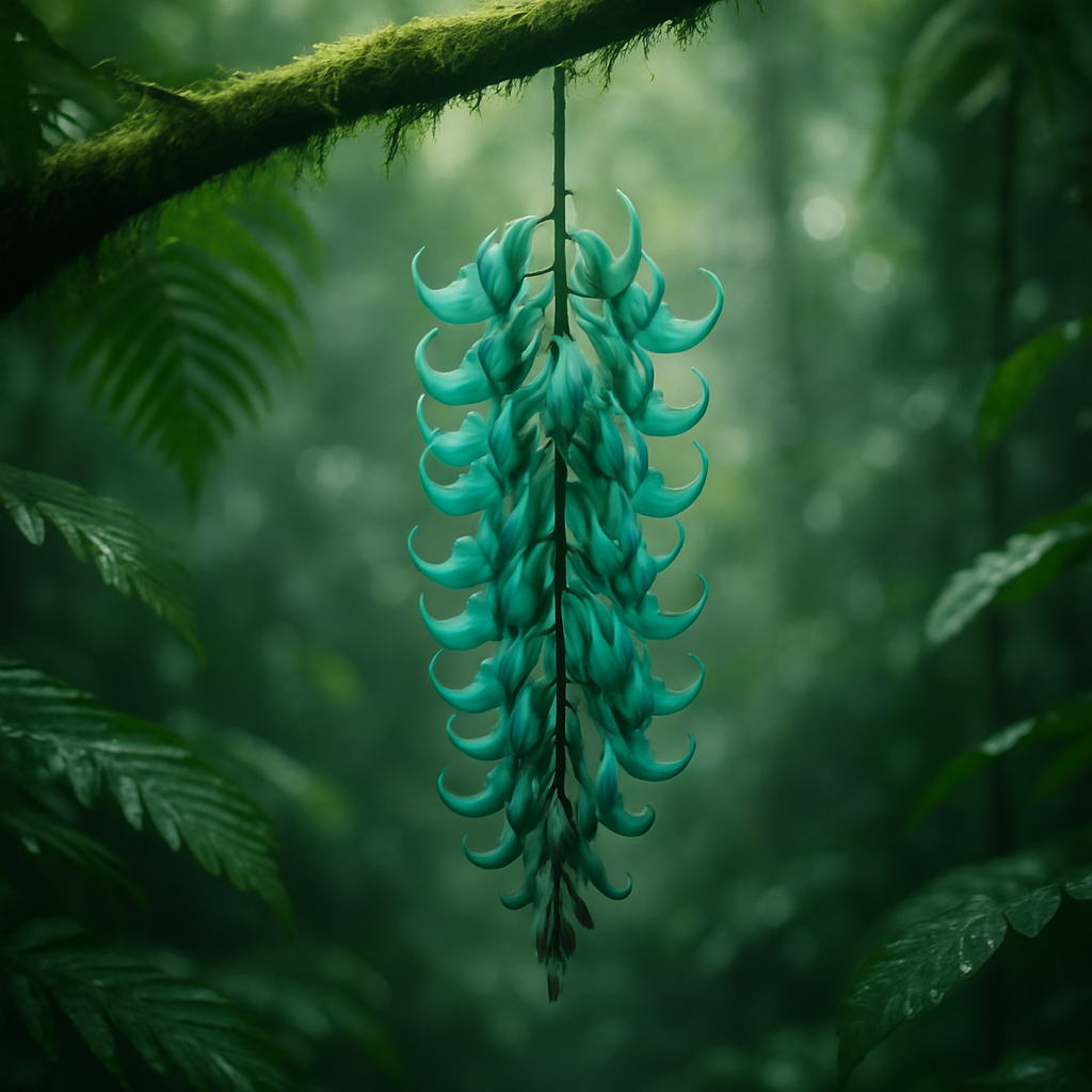 Jade Vine Strongylodon Macrobotrys Philippines Painting by diamonds kit
