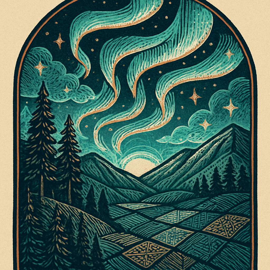 Aurora Loom Over Cedar Ridge paint by diamonds