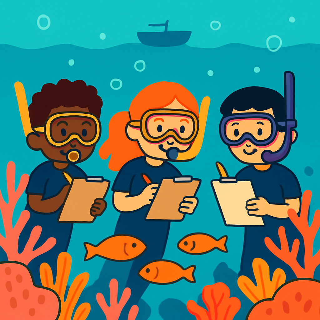 Coral Reef Rescue Science Team paint by color