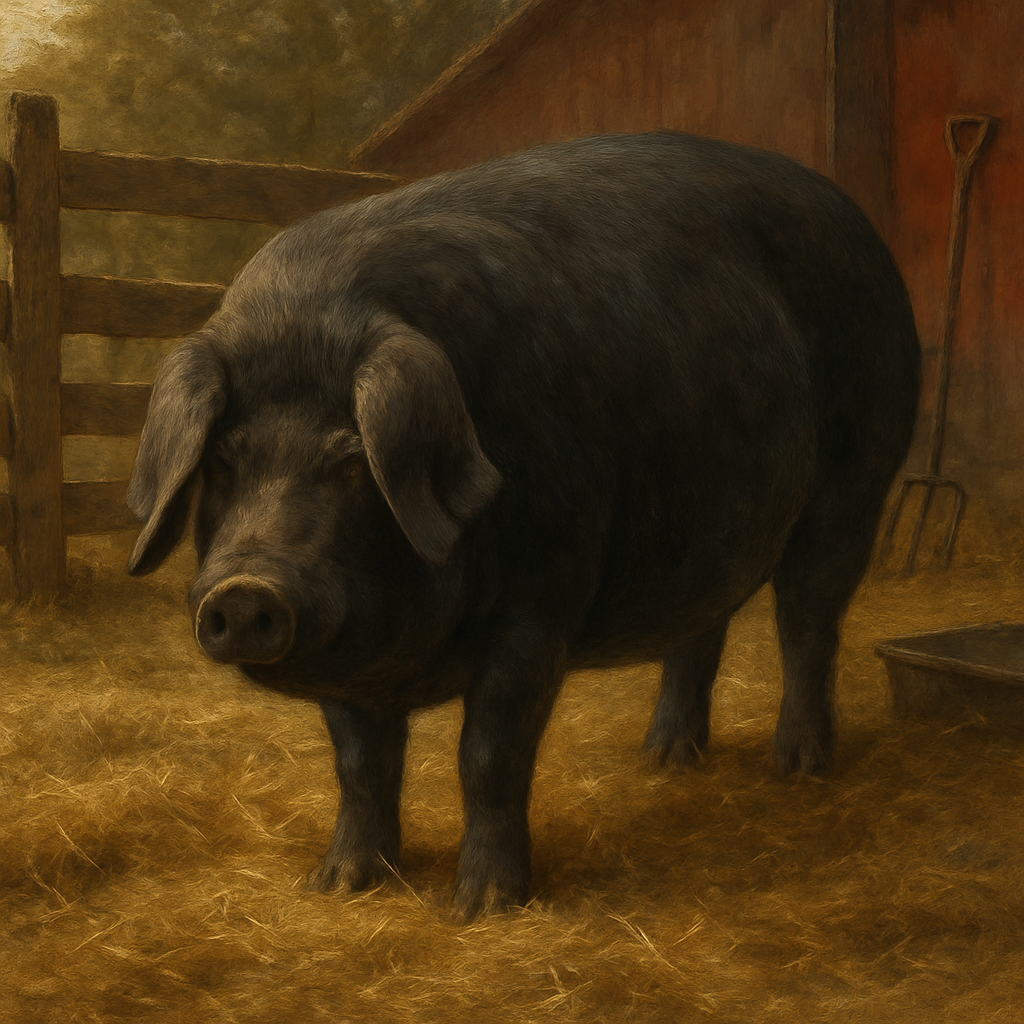 Large Black Pig - United Kingdom Painting by diamonds kit