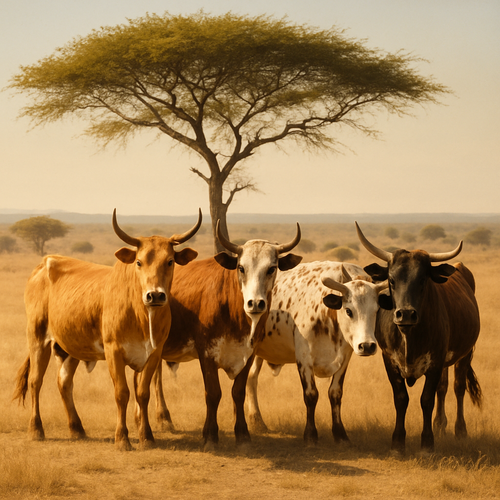 Nguni Cattle - South Africa paint by diamond