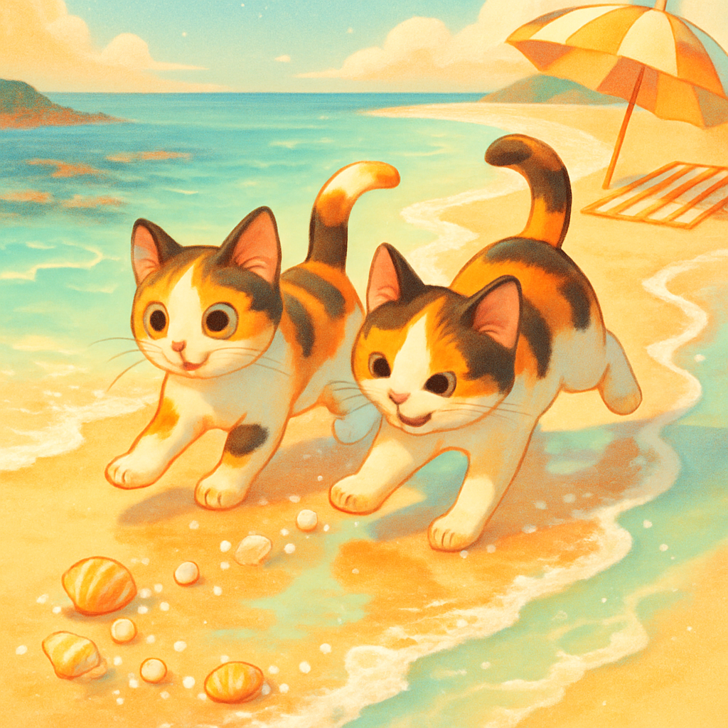 Seashell Treasure Hunt Paws paint by color
