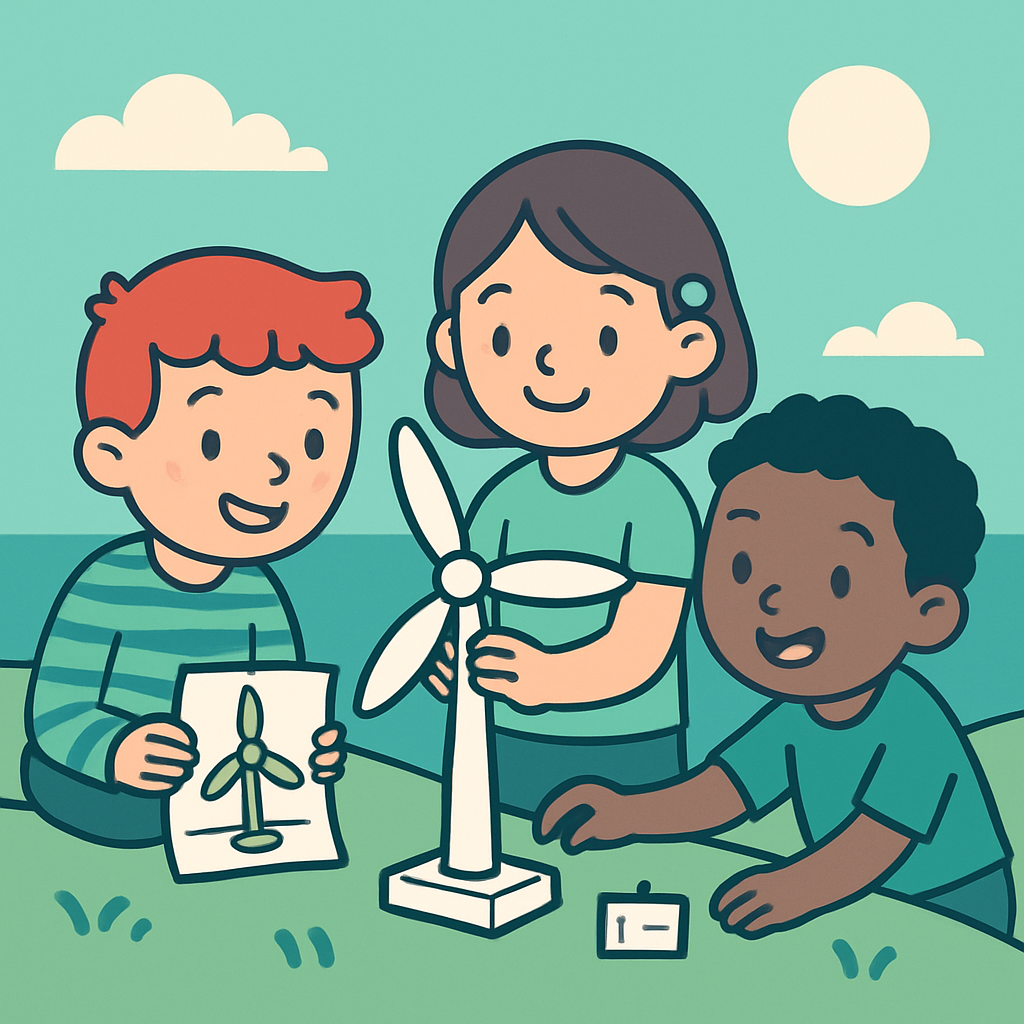 Build A Mini Wind Farm On The Coast painting diamond kit