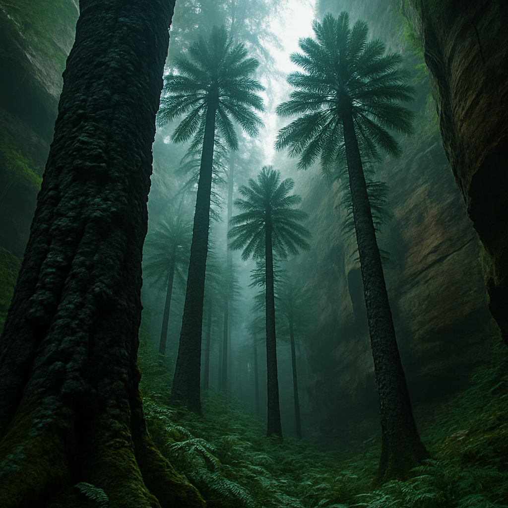 Wollemi Pine In Australian Rainforest Canyon DIY paint by diamonds