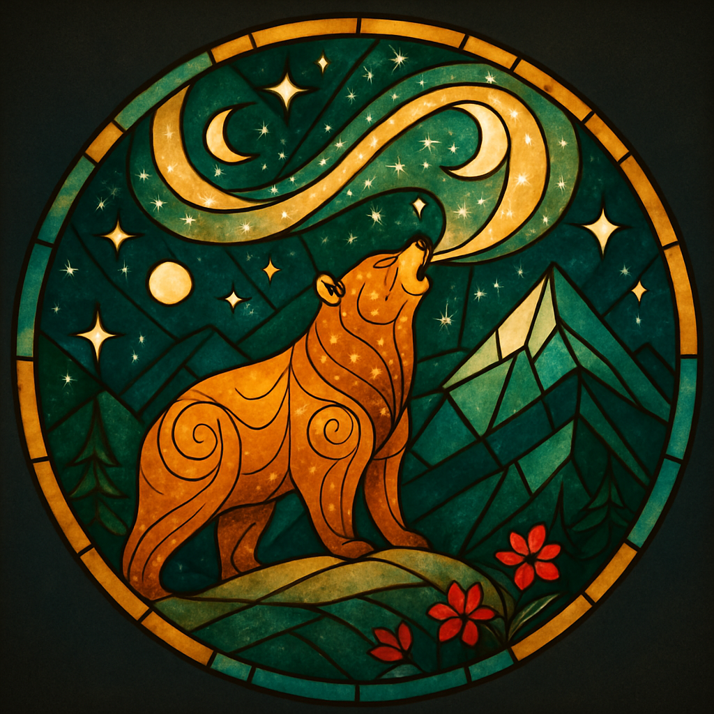 Aurora Bear Of The Crystal Ridge DIY paint by diamonds