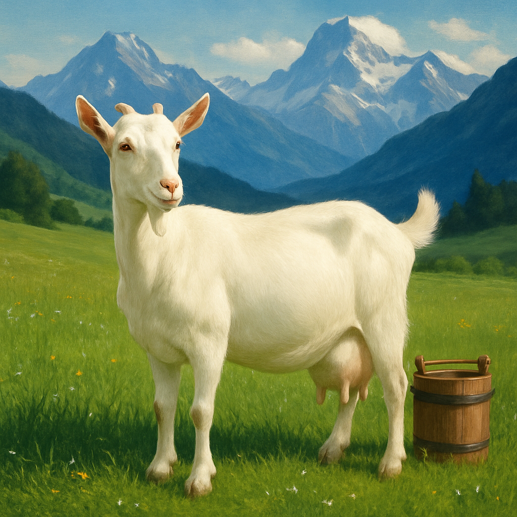 Saanen Goat - Switzerland DIY paint by diamonds