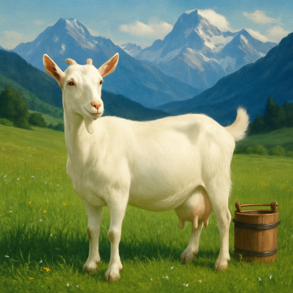 Saanen Goat - Switzerland DIY paint by diamonds