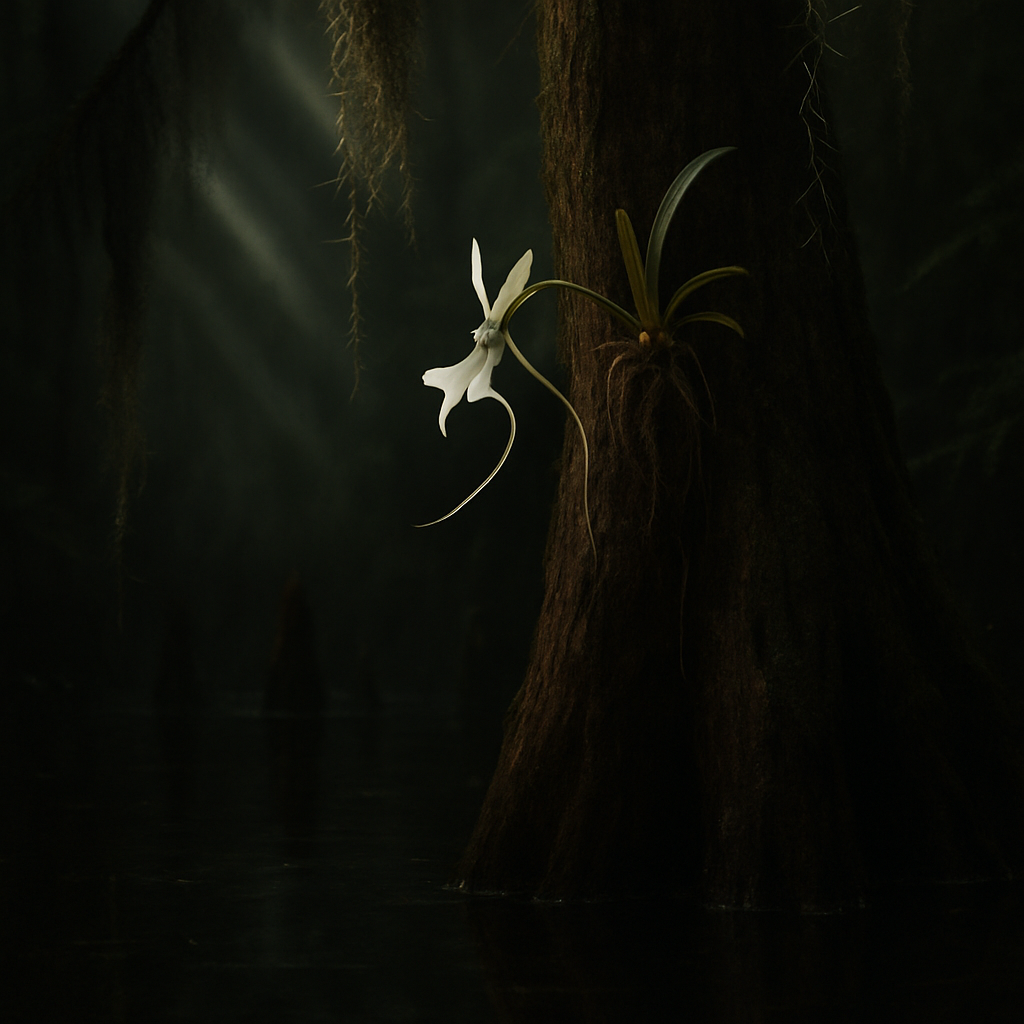 Ghost Orchid In A Florida Swamp Cypress Forest Paint by diamonds kits