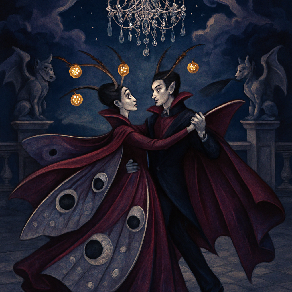 Midnight Masquerade Of The Moth Vampires paint by diamond