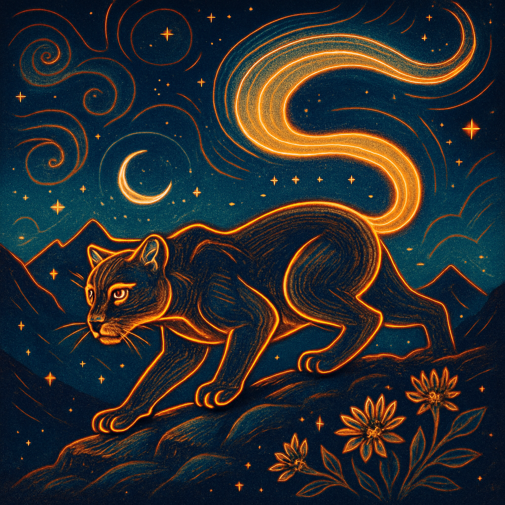 Comet Trail Mountain Lion Of The Quiet Pass Paint by diamonds art