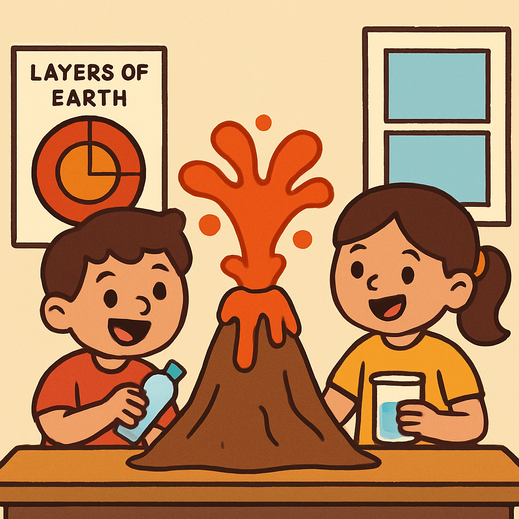 Volcano Science Day With A Friendly Eruption Paint by diamonds kits