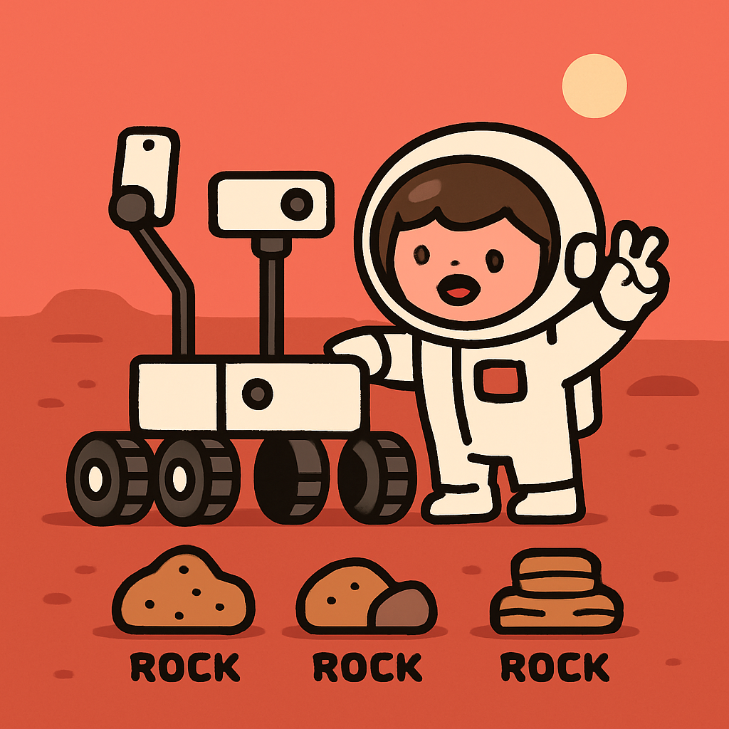 Mars Rover Selfie With Rock Samples Painting by diamonds kit