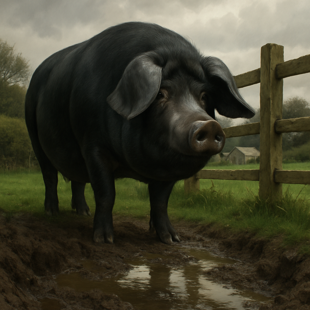 Large Black Pig United Kingdom diamonded painting kits