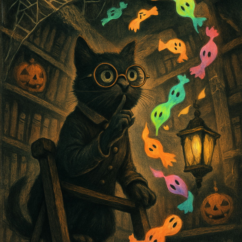 Haunted Library Of Whispering Candy Wrappers Painting by diamonds kit