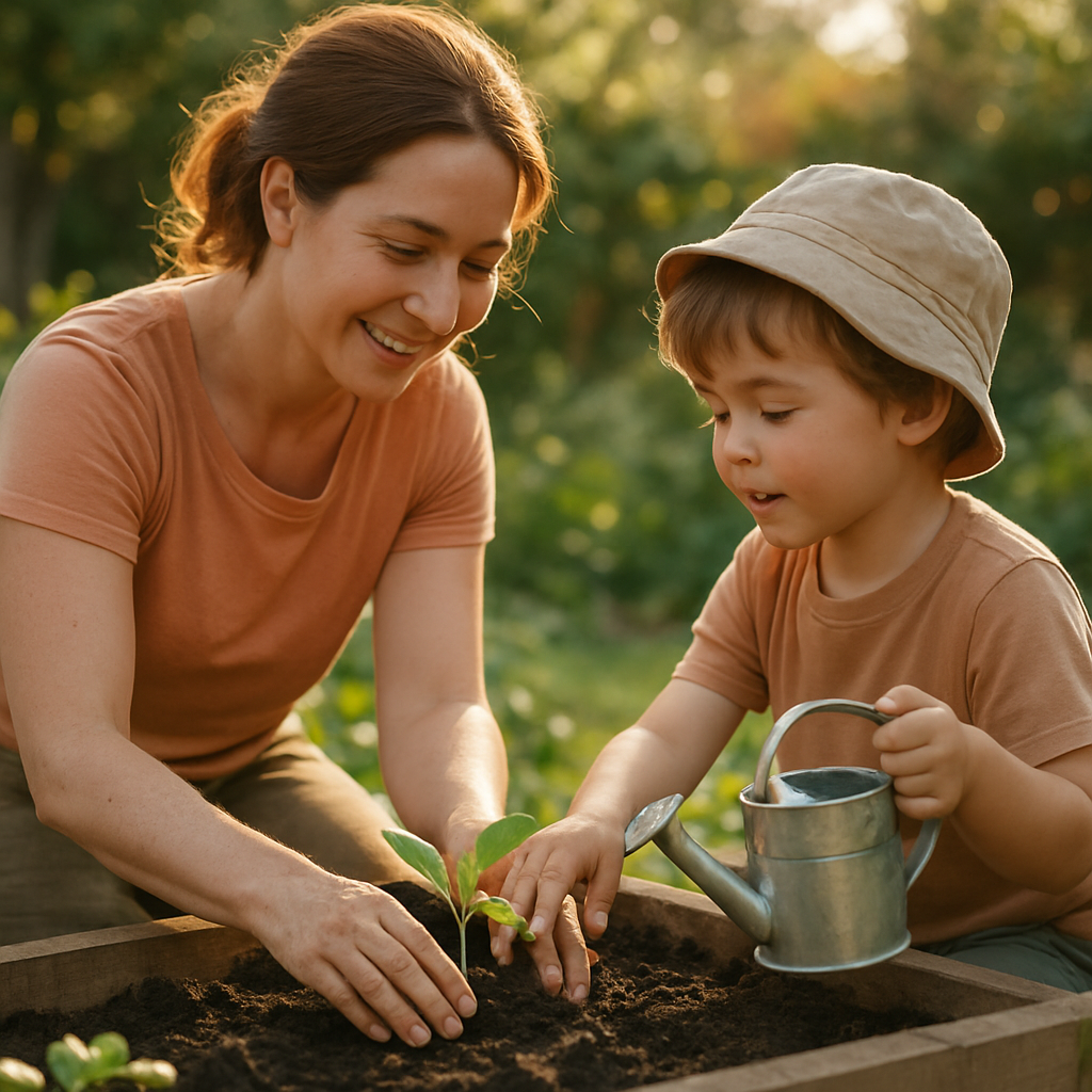 Garden Of Shared Growth Hands In Soil Hearts In Bloom diamonded painting kits