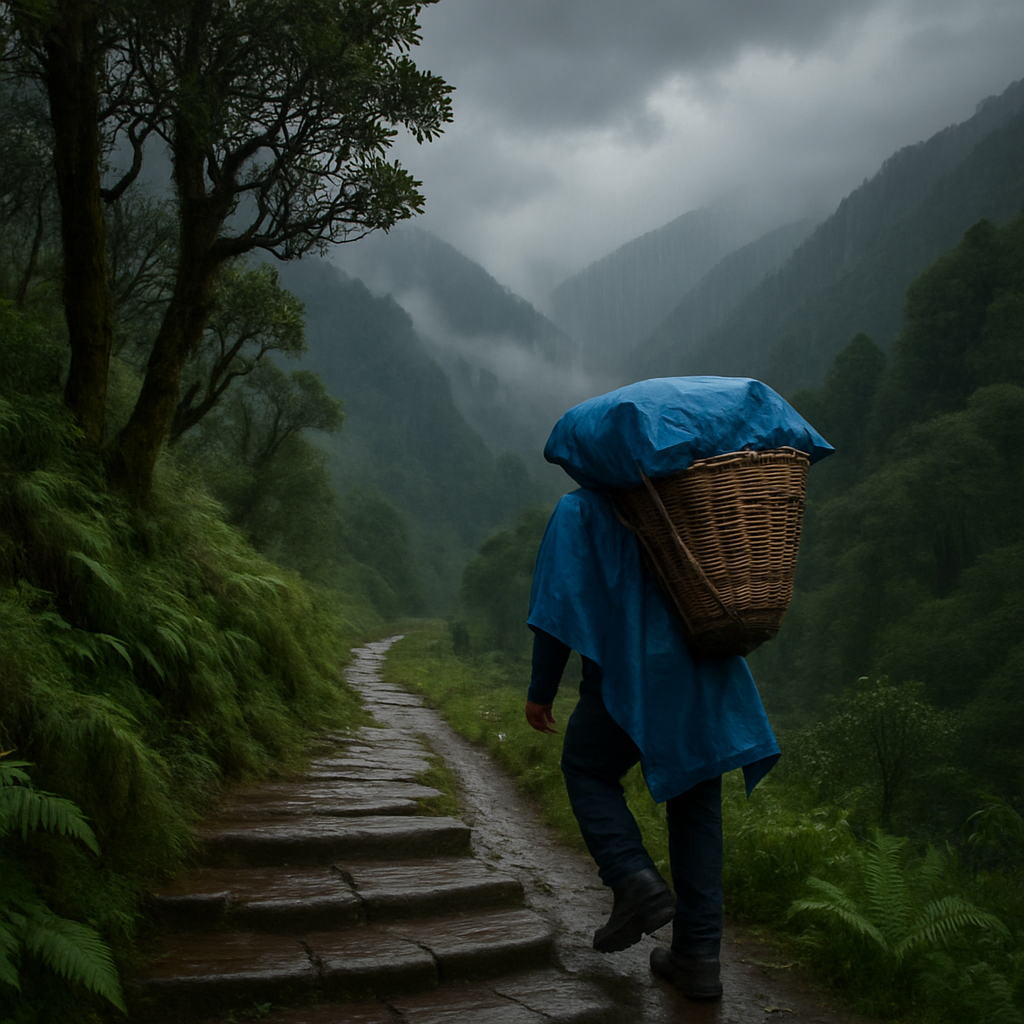 Monsoon Clouds Building Over The Annapurna Sanctuary Trail DIY paint by diamonds
