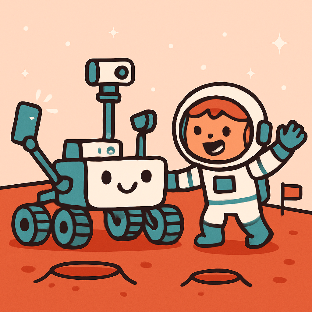 Mars Rover Science Selfie Day paint by diamond
