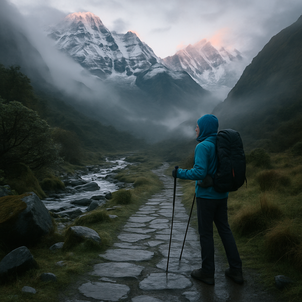 Monsoon Morning In Annapurna Sanctuary Nepal DIY paint by diamonds