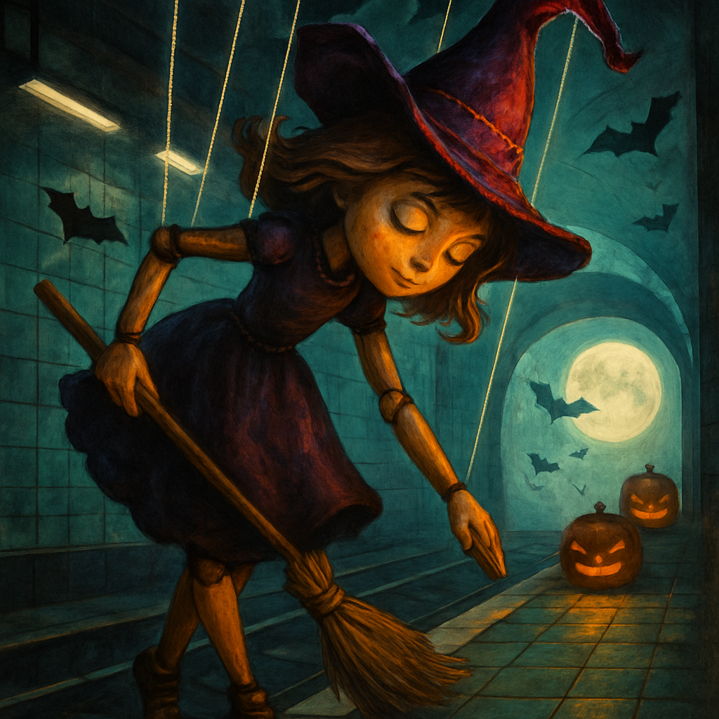 Marionette Witch Of The Subway Moon Painting by diamonds kit