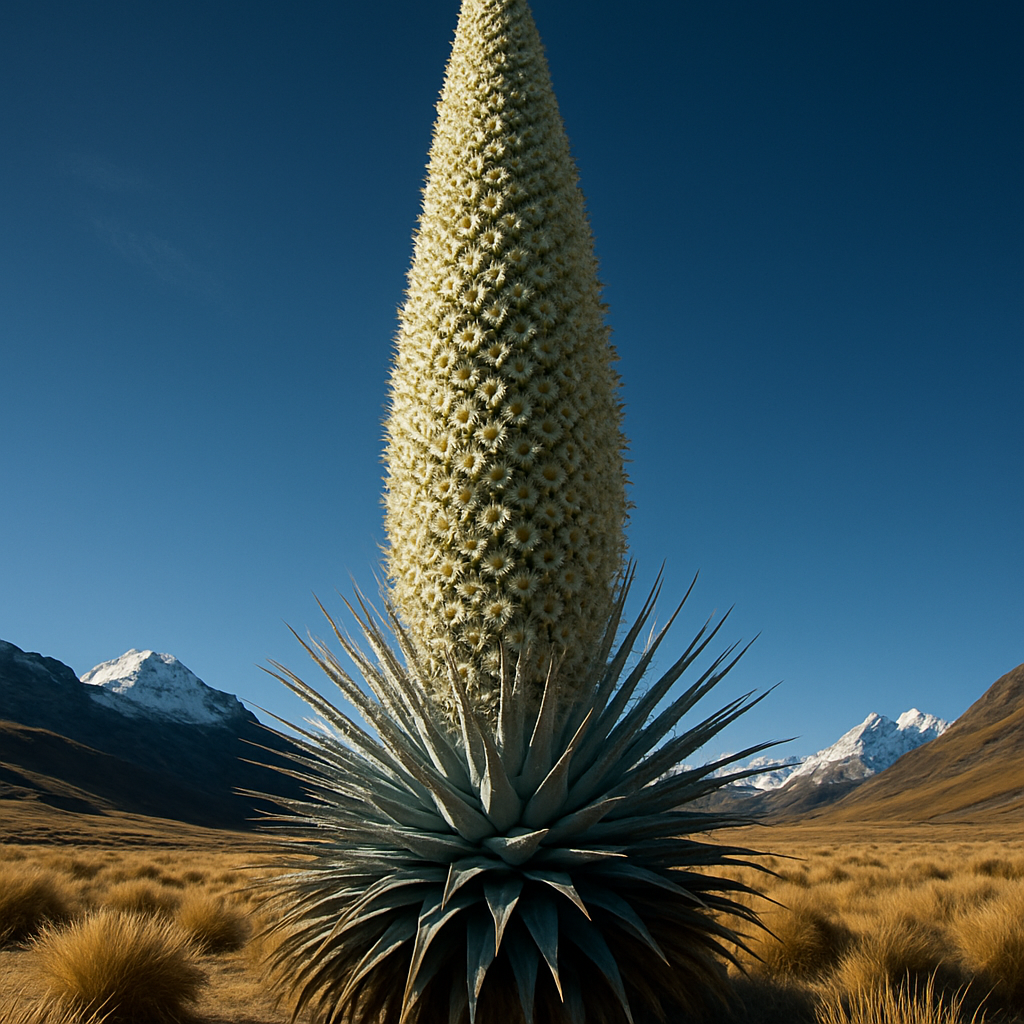 Puya Raimondii Andean Giant Bromeliad paint by diamond