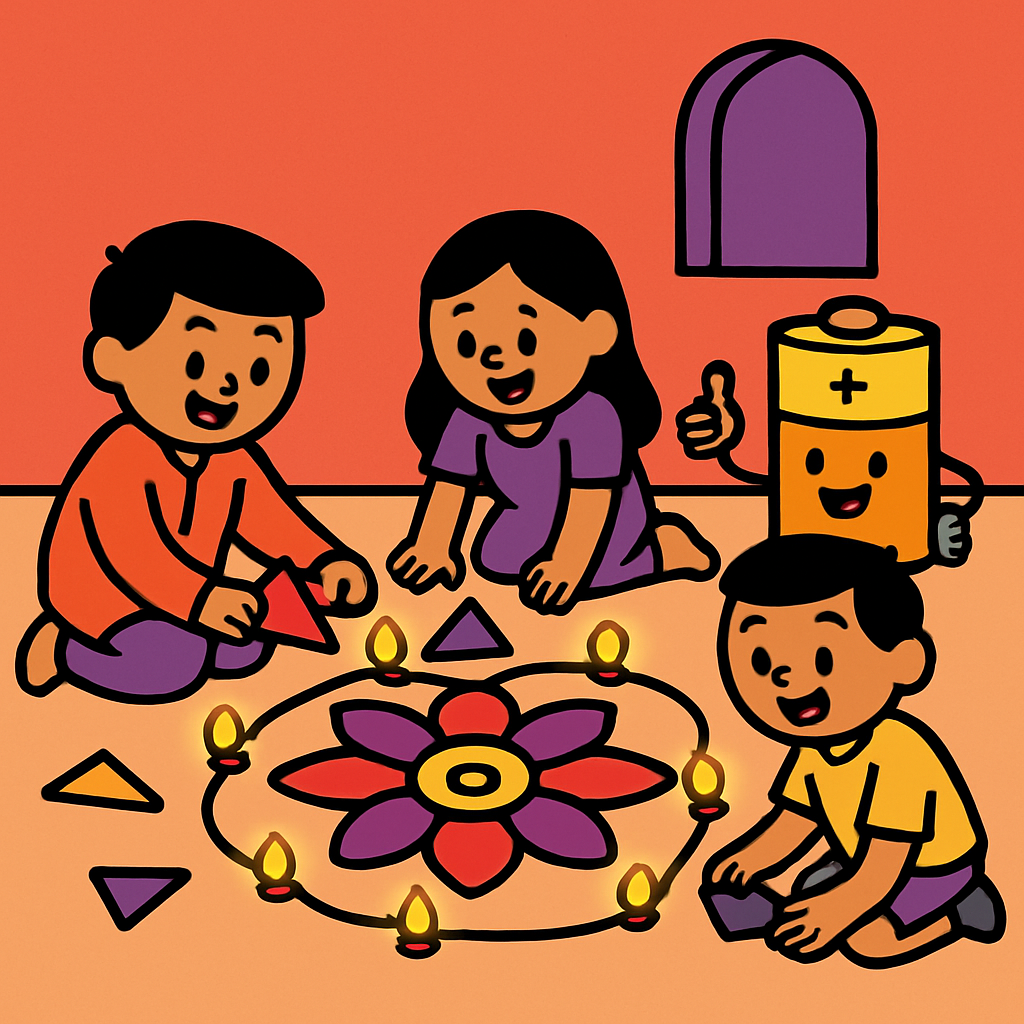 Festival Of Lights Circuit Rangoli paint by diamonds