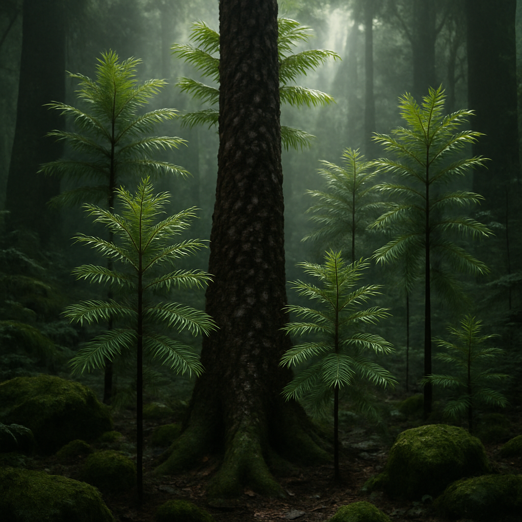 Wollemi Pine Wollemia Nobilis Rainforest Grove paint by diamonds