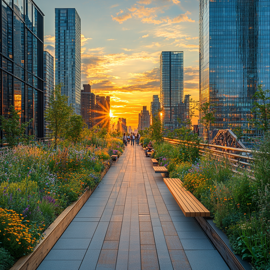 High Line paint by color